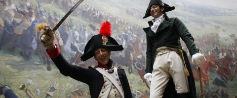 Napoleon, hier nagespeeld in Waterloo, leverde ook slag bij Waver