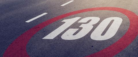 130 km/u op de snelweg