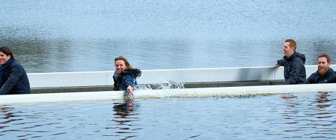 Als Mozes op een fiets: dwars door het water in Limburg