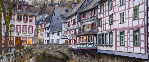 Monschau in de Eifel, net over de grens.