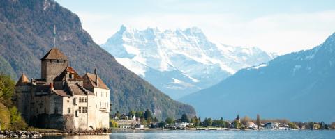 Kasteel van Chillon aan het Meer van Genève