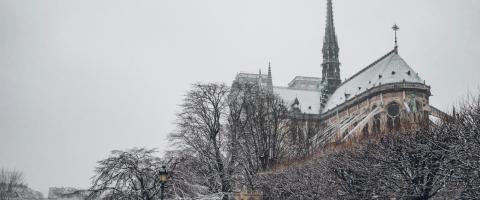 Notre-Dame sous la neige