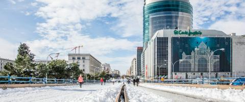 Rue couverte de neige