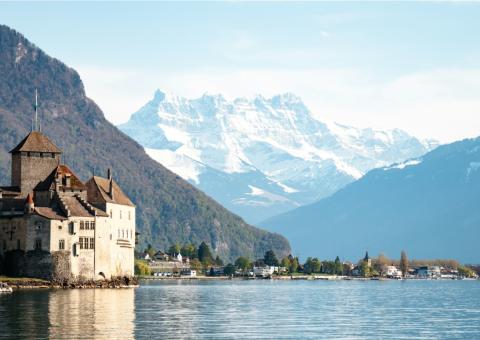 Kasteel van Chillon aan het Meer van Genève