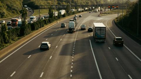 drukke snelweg