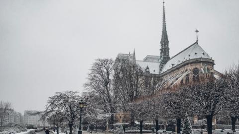 Notre-Dame sous la neige