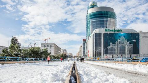 Rue couverte de neige