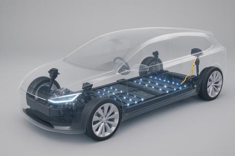 Image créée par l'AI montrant l'intérieur d'une voiture électrique