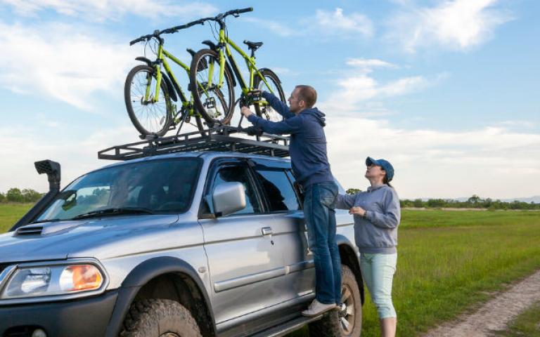 porte vélo voiture campagne