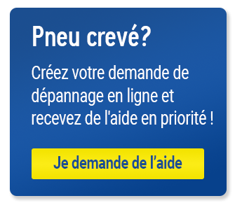 pneu crevé web assist demande de l'aide