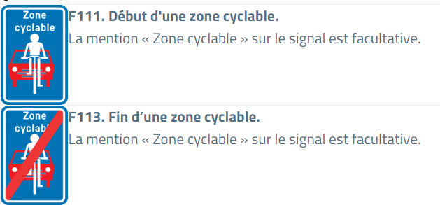 Zone Cyclable